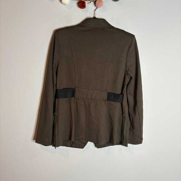 Cabi Jacket Womens Olive Green Military Academy Blazer Asymmetrical 4120 - Picture 6 of 6